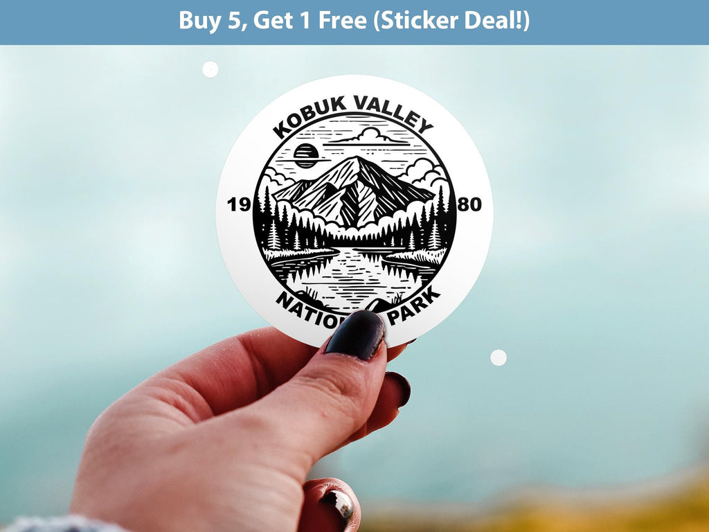Kobuk Valley National Park Sticker, Kiss-Cut Vinyl, Waterproof USA Decal Badge Collection
