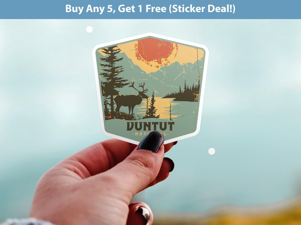 Vuntut National Park Sticker, Vinyl Canada Yukon, Retro Water Bottle Decal Hiking