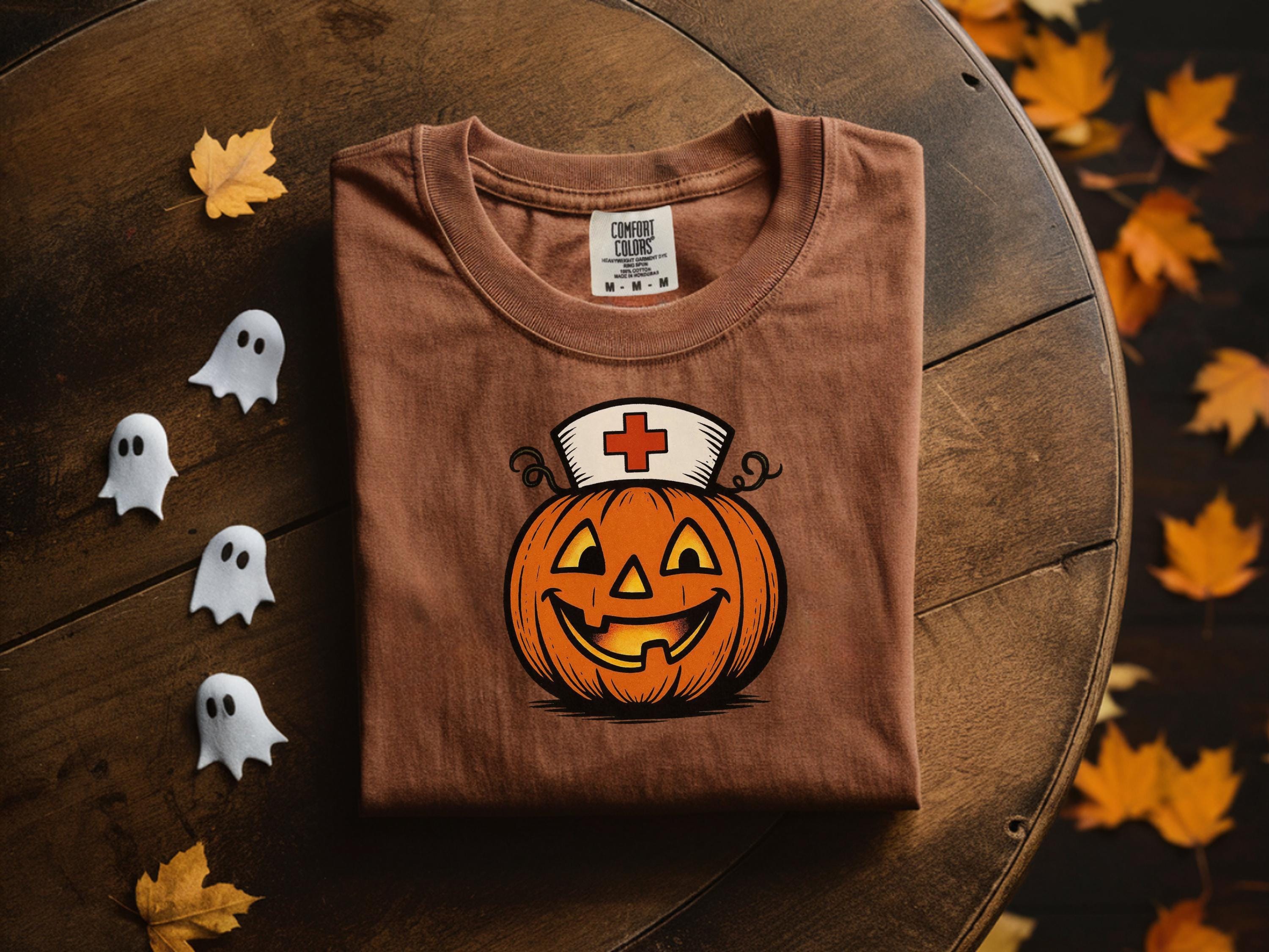 Pumpkin Nurse Halloween Sweatshirt, Cute Fall Crewneck Medical healthcare crew, Gift for Nurse, Spooky Season Vibes