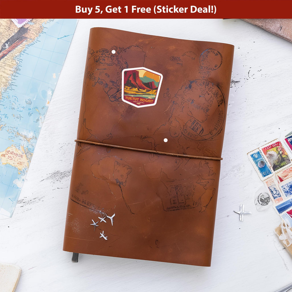 Tuktut Nogait Sticker National Park, Vinyl Canada Northwest Territories, Retro Water Bottle Decal Hiking