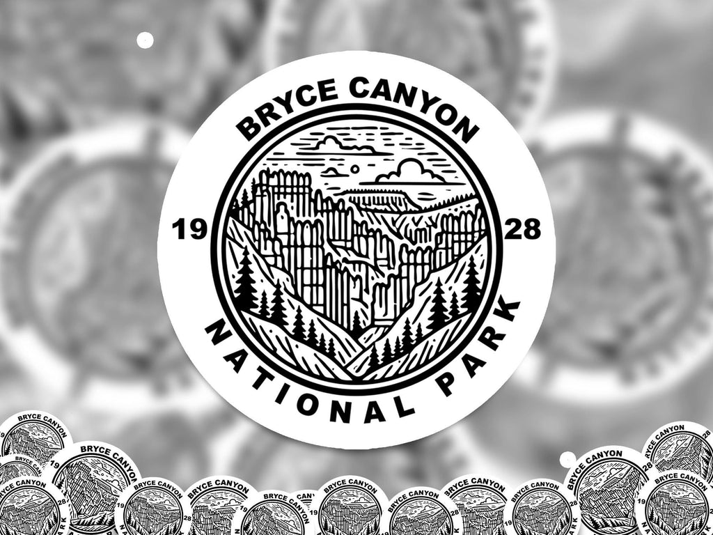 Bryce Canyon National Park Sticker, Kiss-Cut Vinyl, Waterproof USA Decal Badge Collection