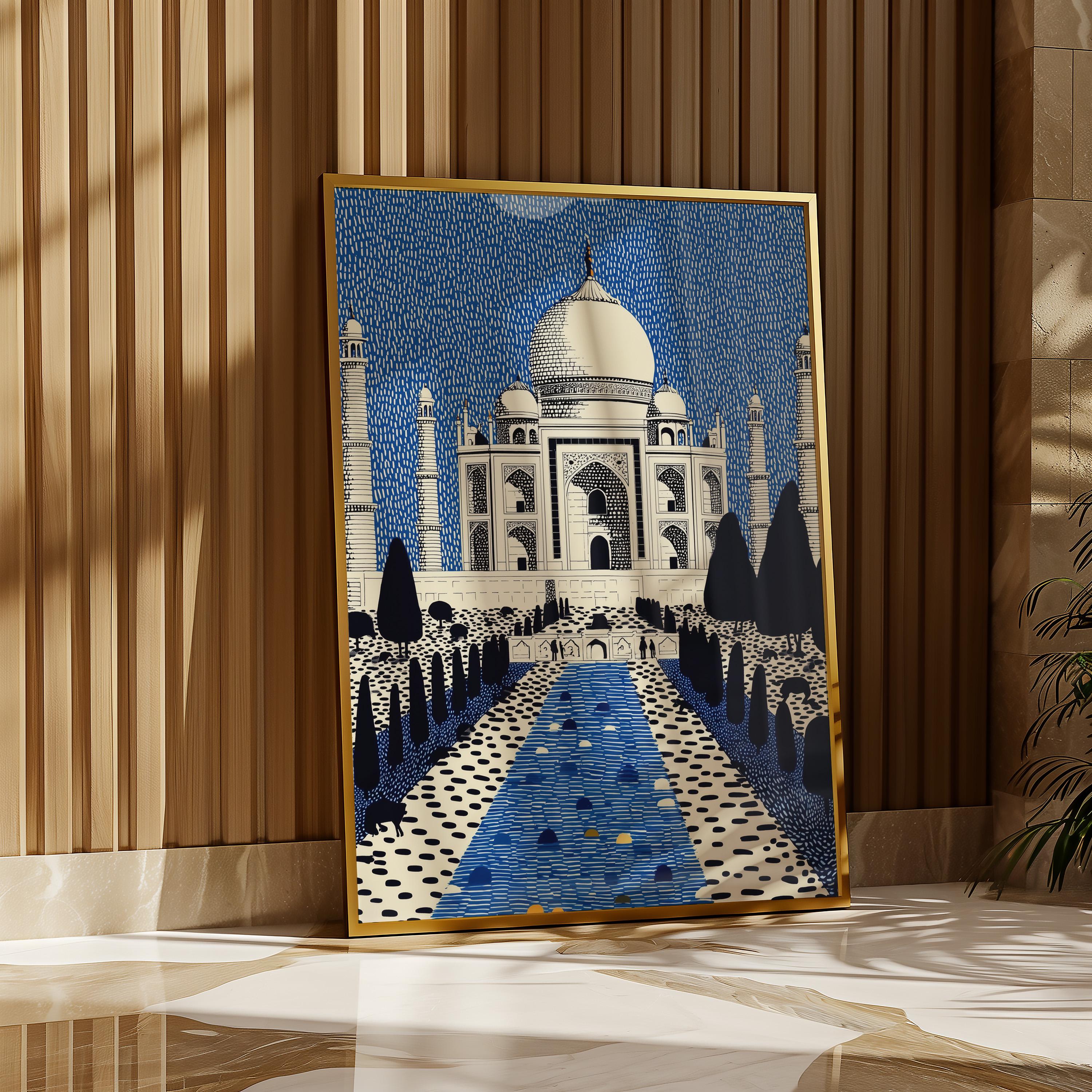 Taj Mahal Print, Pop Art Modern Wall Art Poster India Travel gift