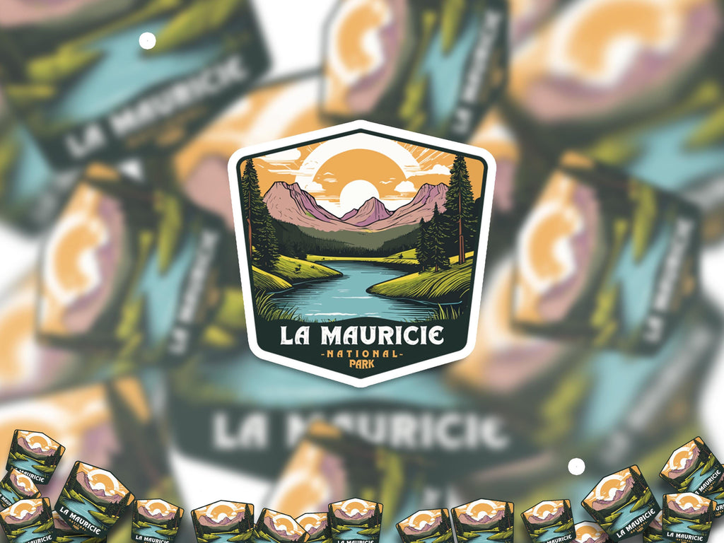La Mauricie National Park Sticker, Vinyl Canada Quebec, Retro Water Bottle Decal Hiking