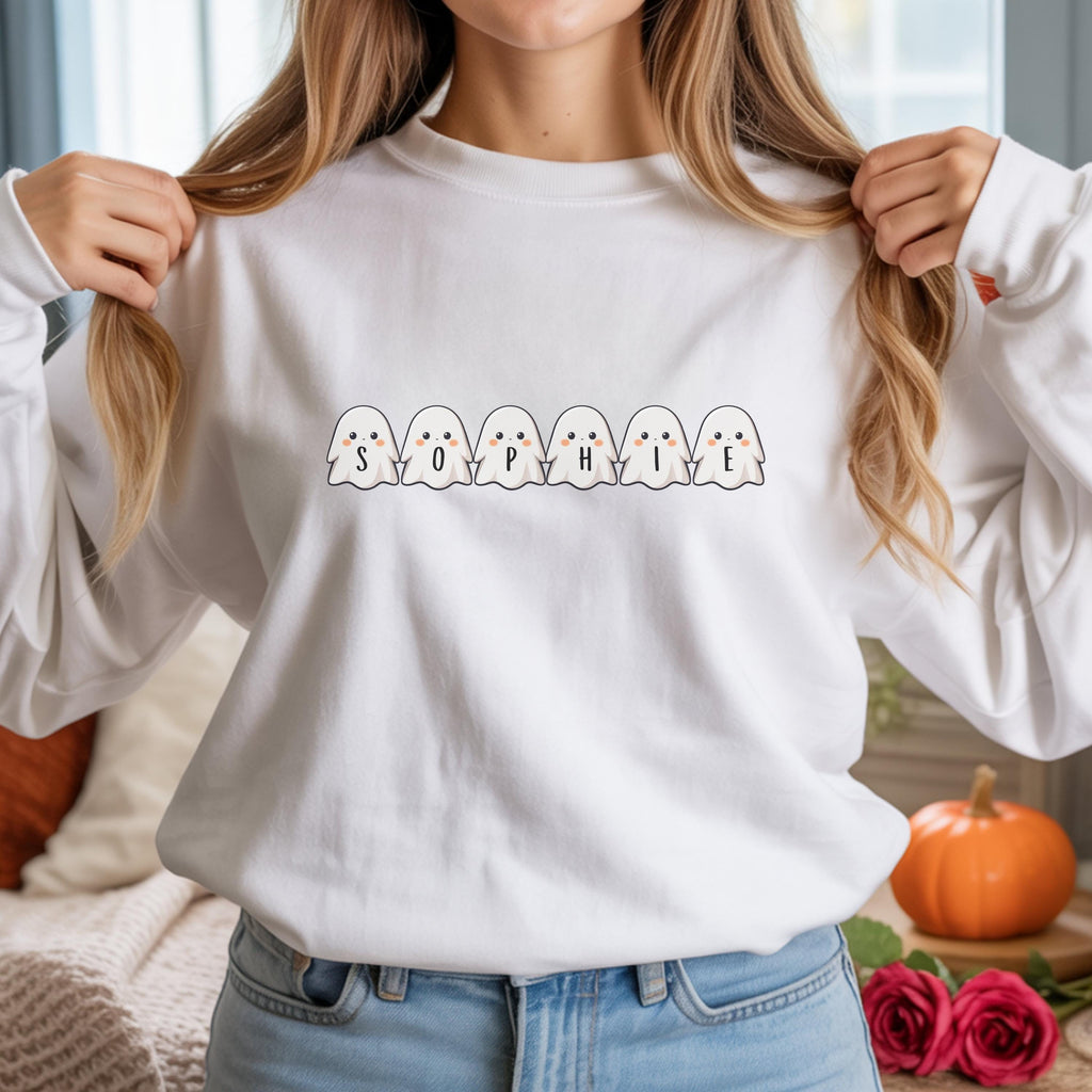 Custom Halloween Sweatshirt: Kawaii Halloween Personalized Pullover