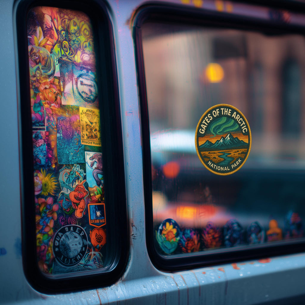 Gates of Arctic National Park Car Sticker, Retro Vinyl Decal Bumper Sticker, Vintage Waterproof Camping