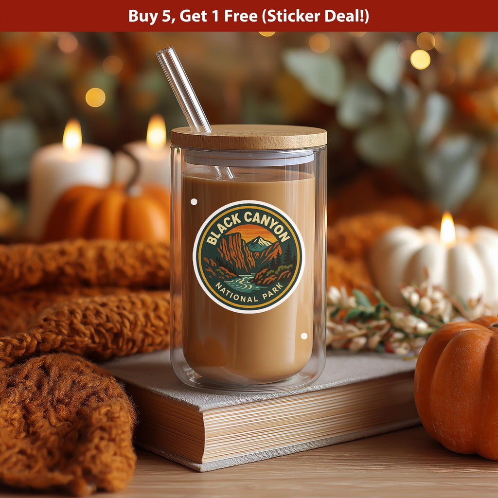 Black Canyon National Park Sticker, Retro Vinyl Waterproof Decal, Vintage USA Travel Collection