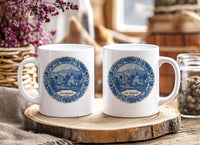 Los Angeles California Mug, Custom Delft Style cup, Personalized Vintage Travel City Gift