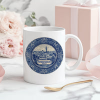 Marrakech Morocco Mug, Custom Delft Style cup, Personalized Vintage Travel City Gift