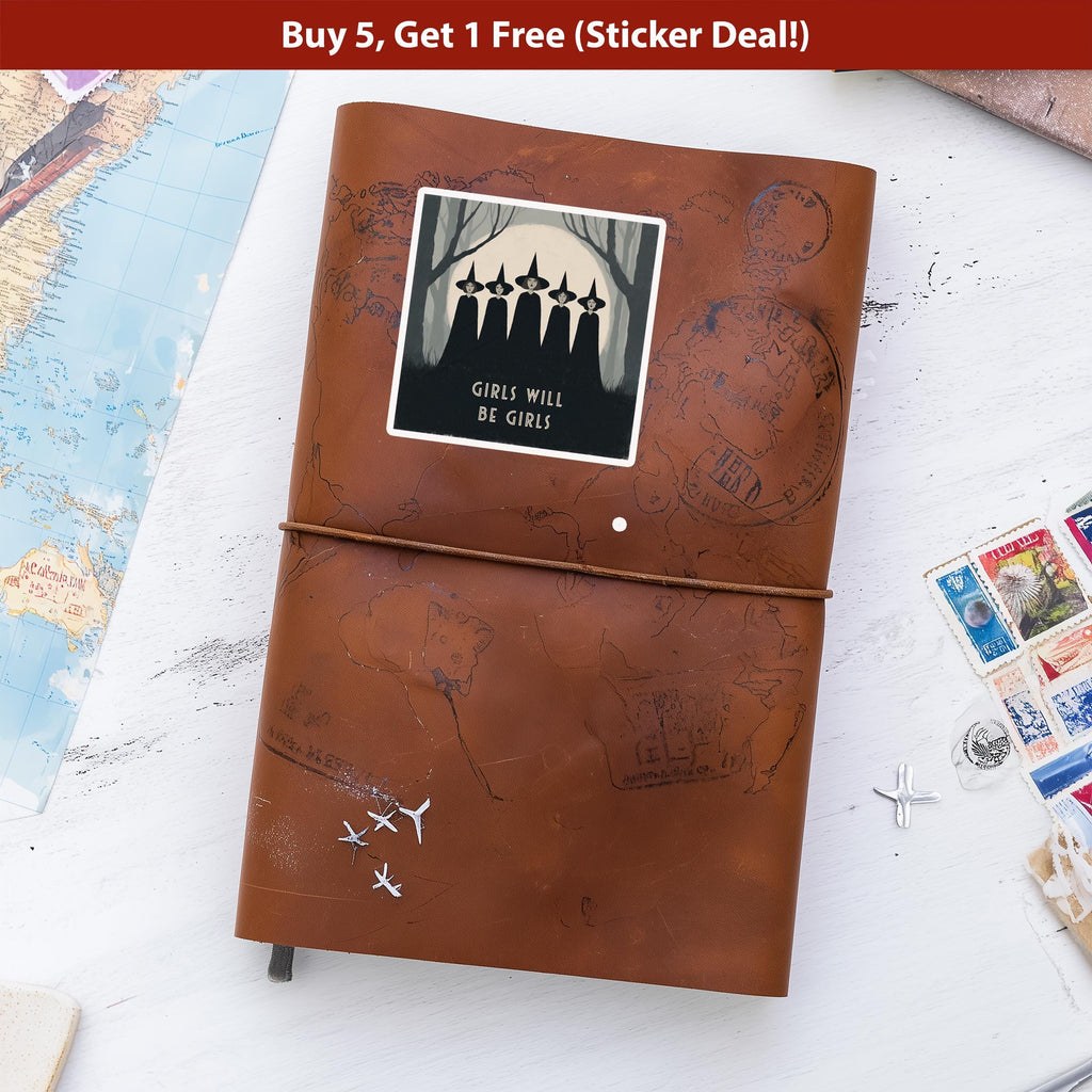 Girls Will Be Girls Sticker, Witchcraft Dark Academia Coven Vinyl Decal