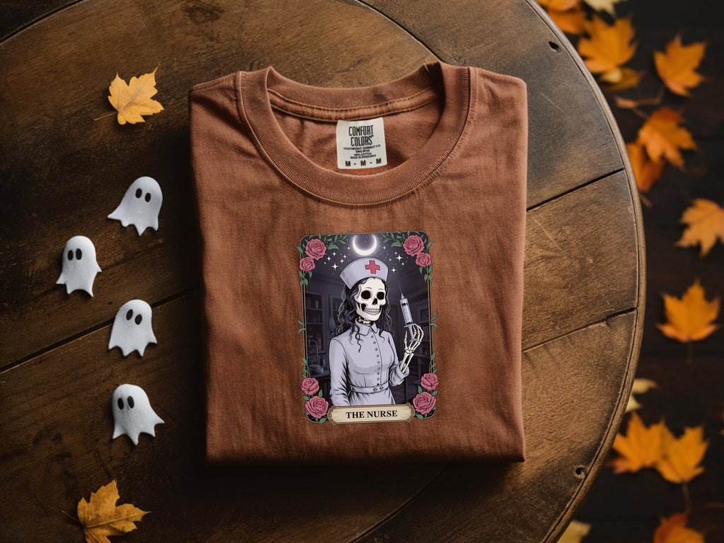 Spooky Season Nurse Sweatshirt: Gothic Halloween RN Apparel