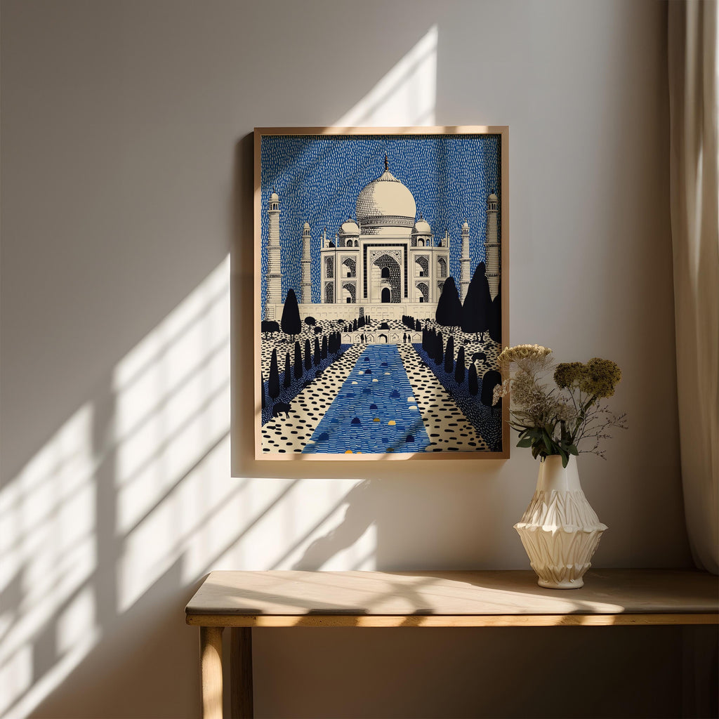 Taj Mahal Print, Pop Art Modern Wall Art Poster India Travel gift