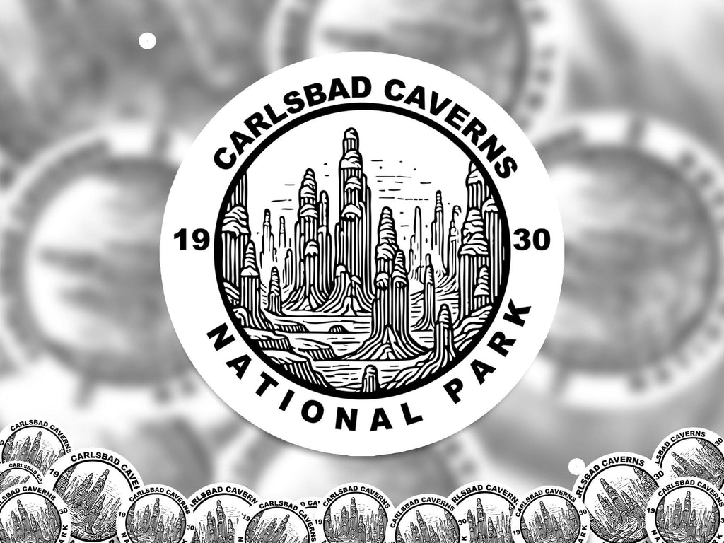 Carlsbad Caverns National Park Sticker, Kiss-Cut Vinyl, Waterproof USA Decal Badge Collection