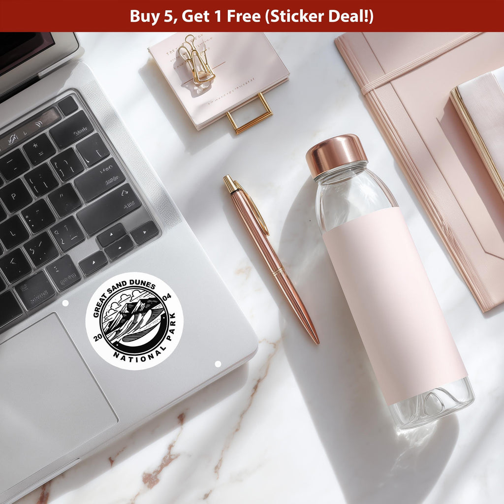 Great Sand Dunes National Park Sticker, Kiss-Cut Vinyl, Waterproof USA Decal Badge Collection