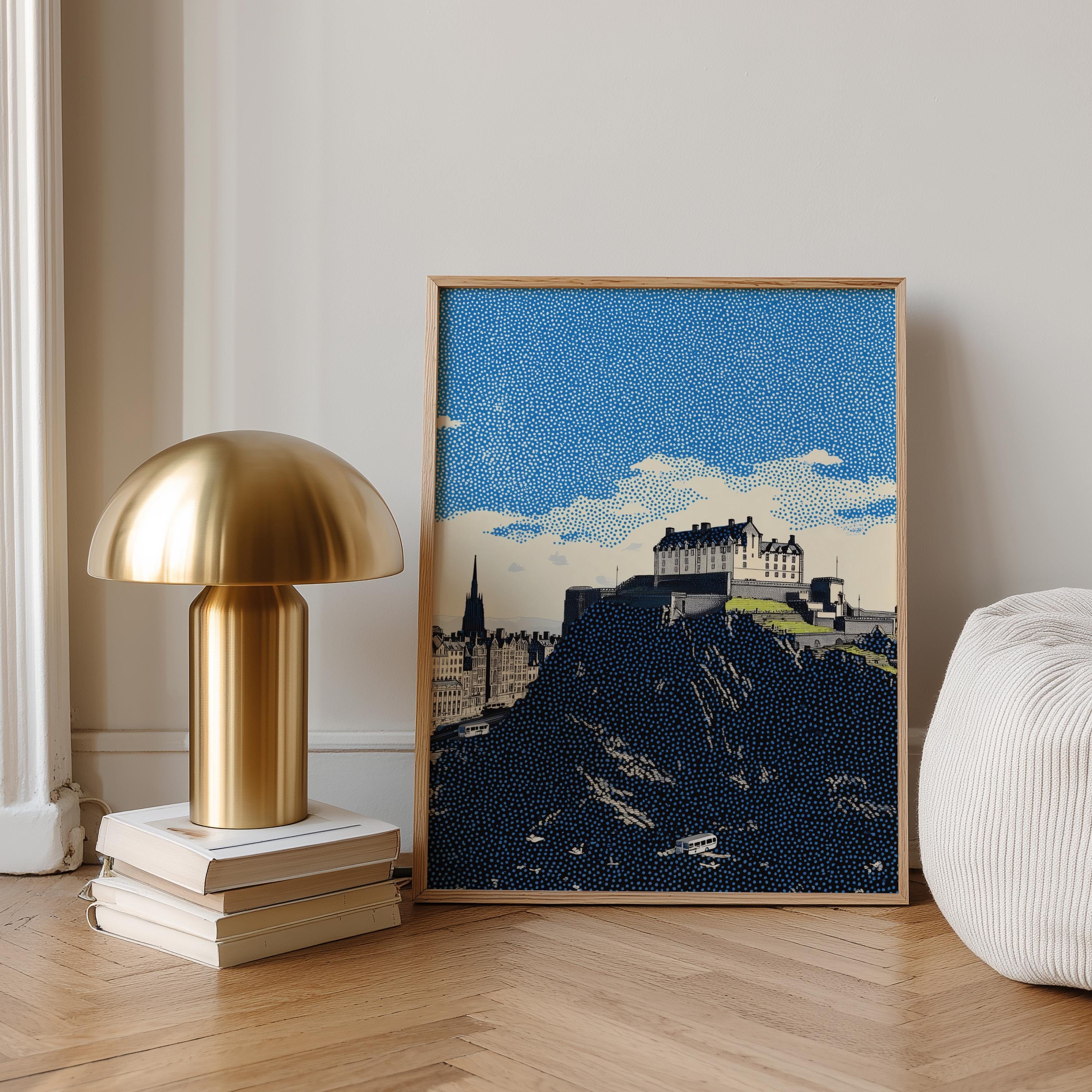 Edinburgh Scotland Wall Art Print, Pop Art Modern Large Size Poster Travel Gift Canvas