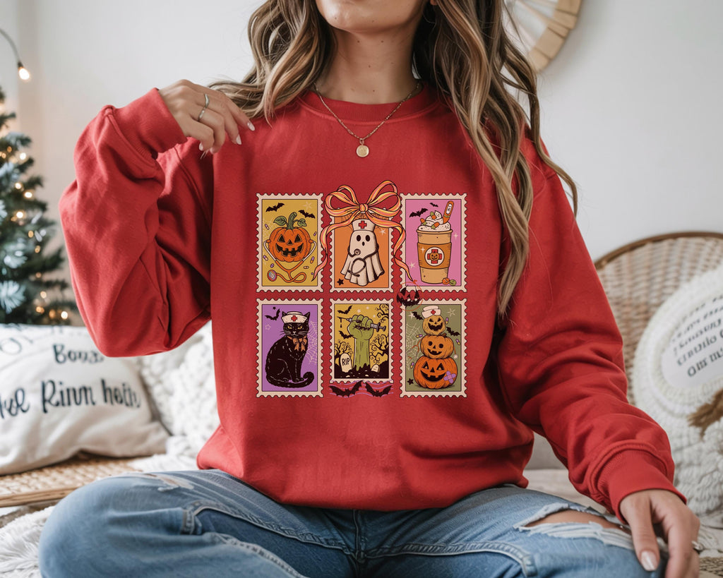 Halloween Nurse Sweatshirt: Spooky Season ER Crew Shirt