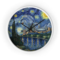 Calgary Canada Wall Clock Vintage Van Gogh Starry Night Home Gift