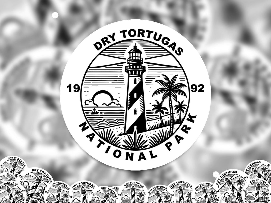 Dry Tortugas National Park Sticker, Kiss-Cut Vinyl, Waterproof USA Decal Badge Collection