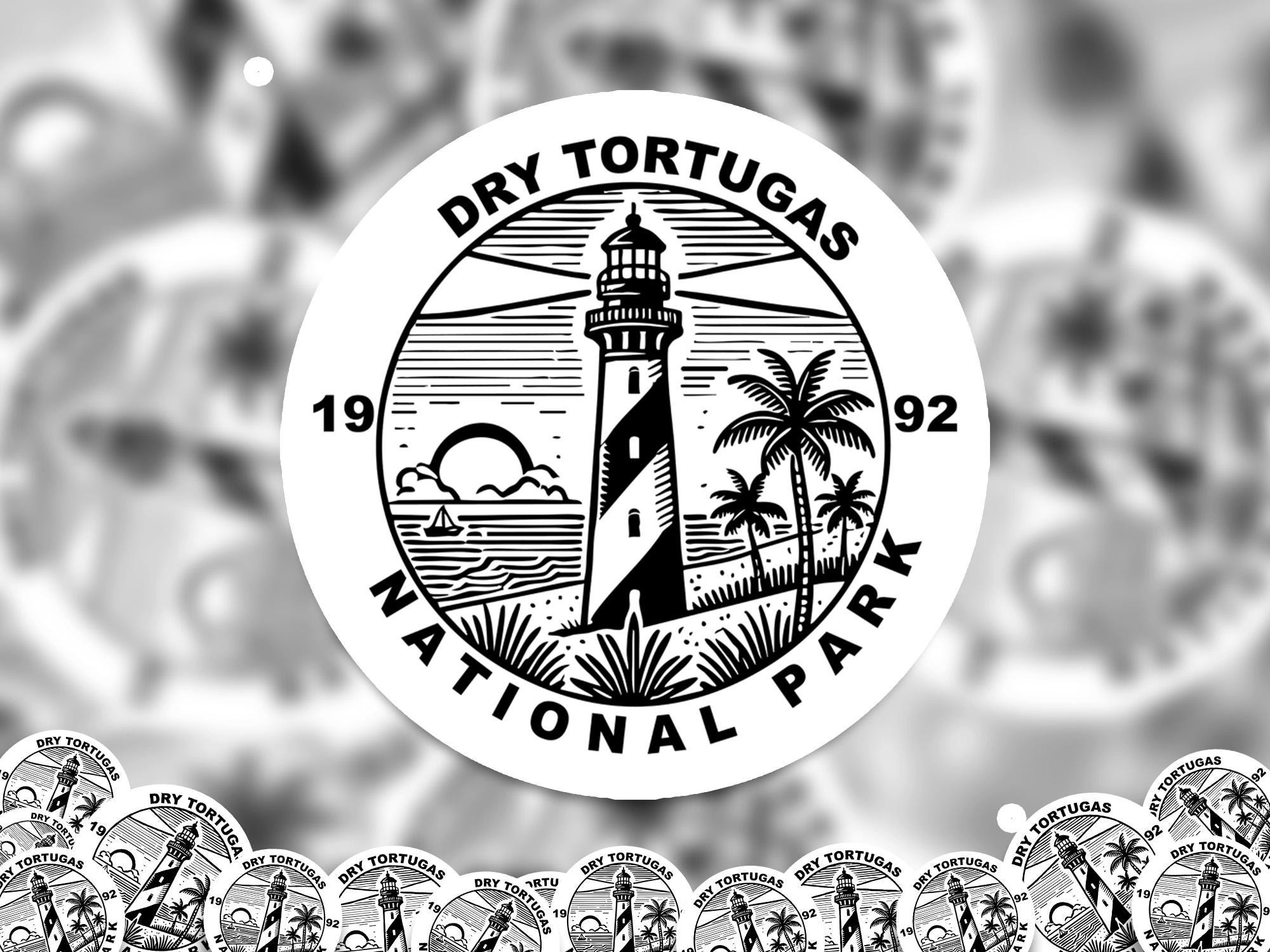 Dry Tortugas National Park Sticker, Kiss-Cut Vinyl, Waterproof USA Decal Badge Collection