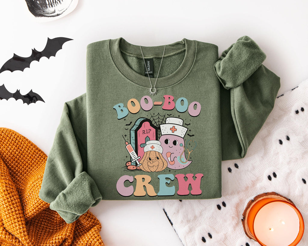 Retro Boo Boo Crew Nurse Shirt For Halloween Season, Cute Scary desgin, Gift Idea for Nurse & healthcare crew