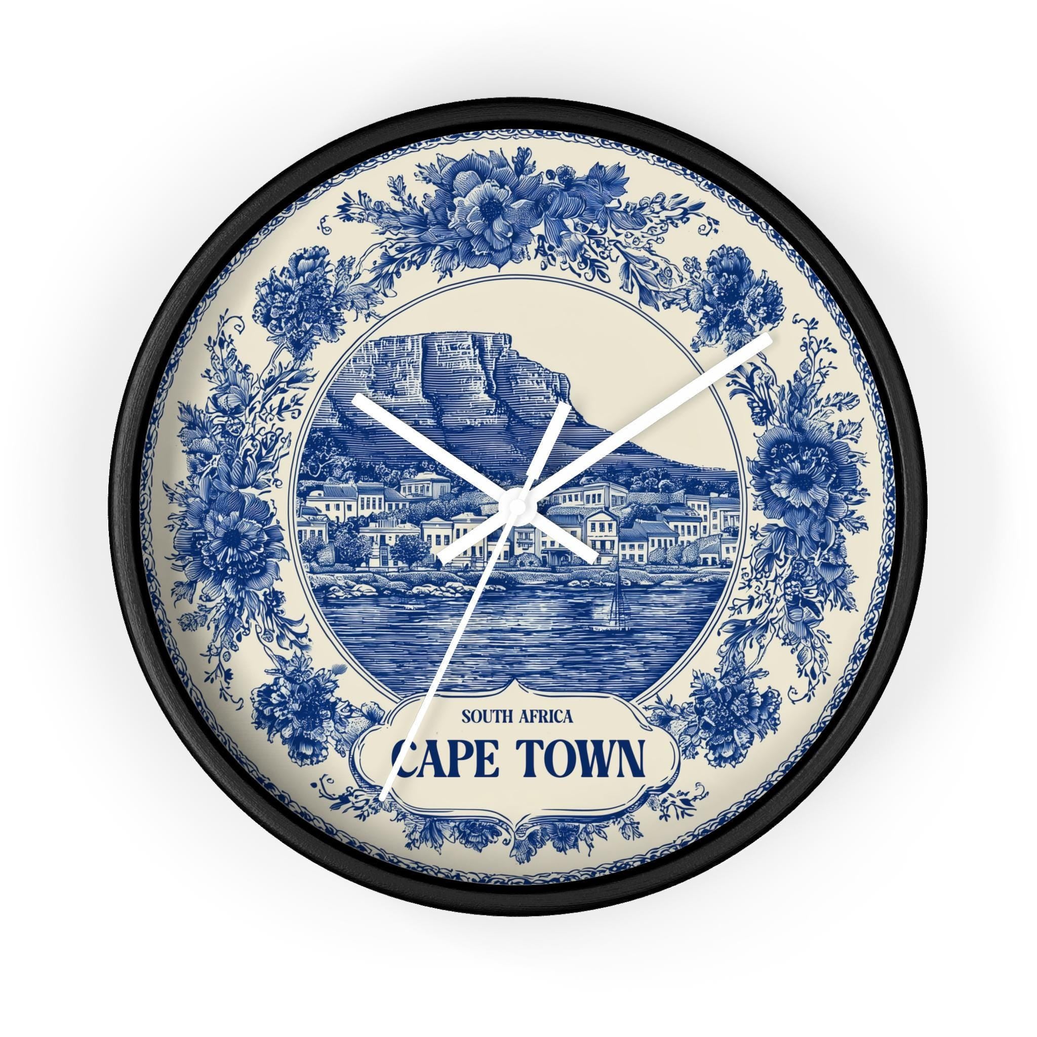 Cancun Mexico Wall Clock, Delf style Home Decor, Vintage City Travel Keepsake Art