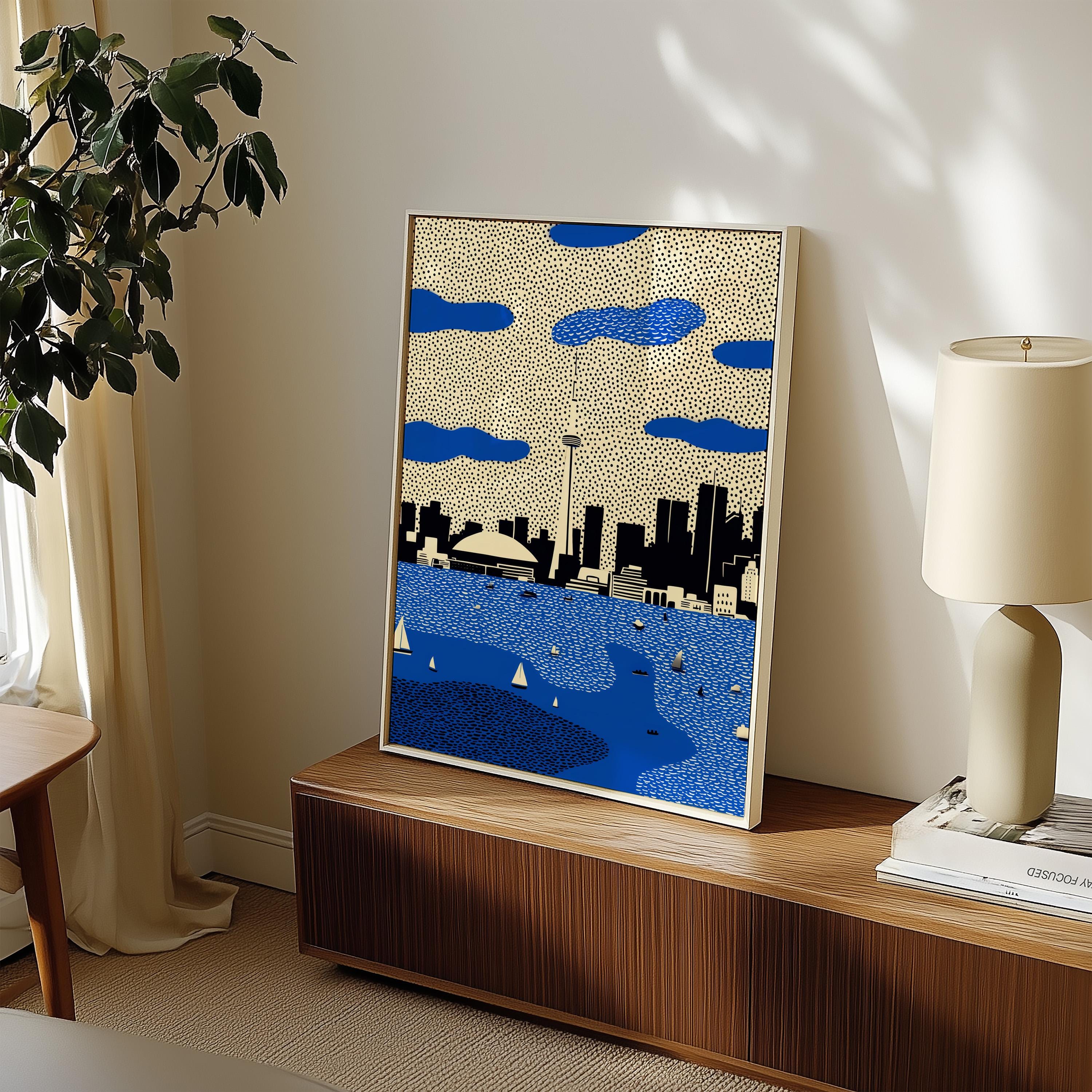 Toronto Canada Wall Art Print, Pop Art Modern Poster Japanese Travel Gift Canvas