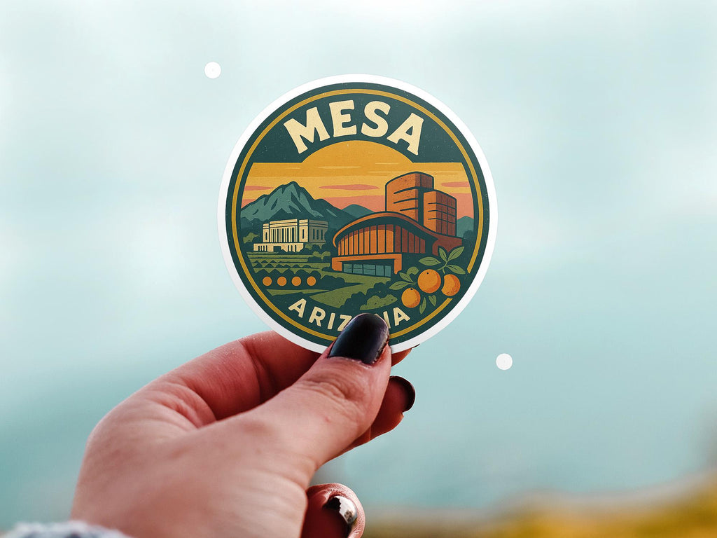 Mesa Arizona US Kiss-Cut Vinyl, Waterproof Decal, Retro Travel Lover Collection