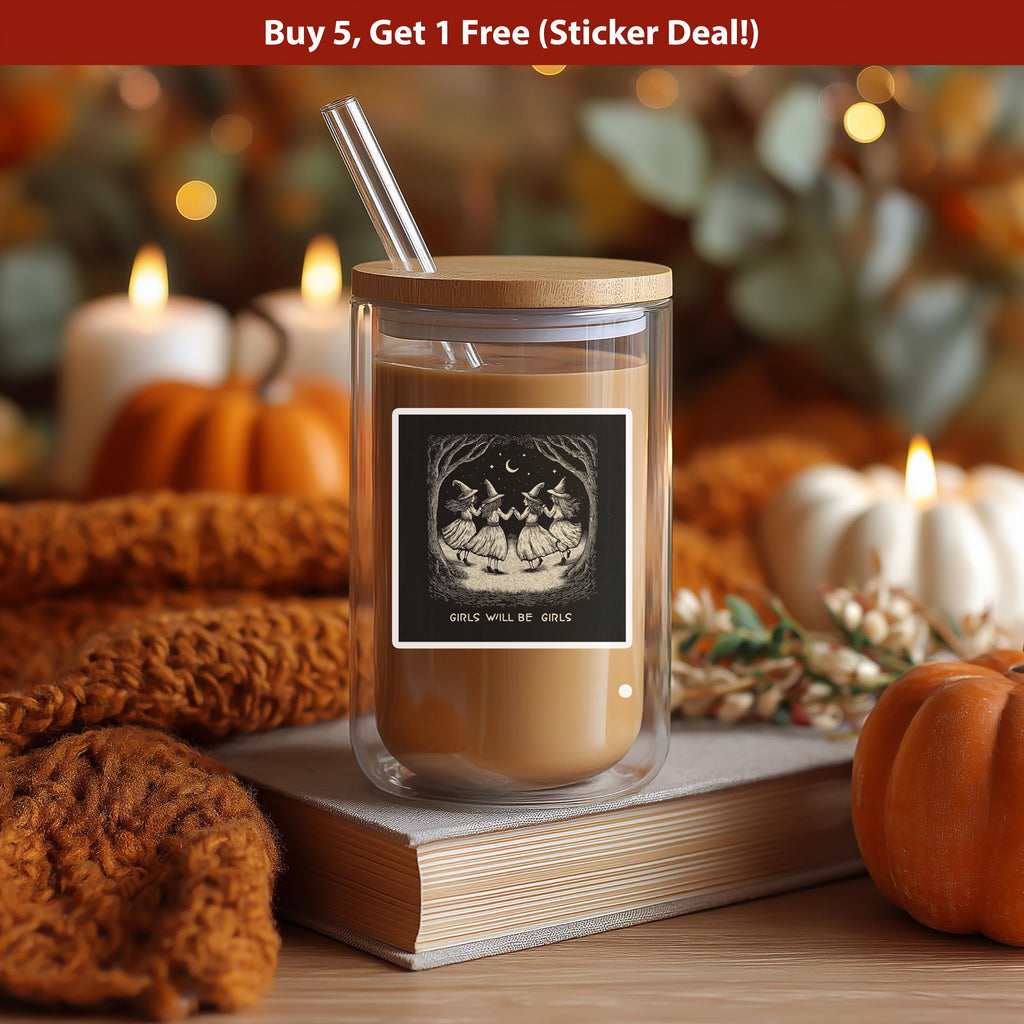 Girls Will Be Girls Sticker, Girls Will Be Girls Decal, Retro Sisterhood Magic Vinyl