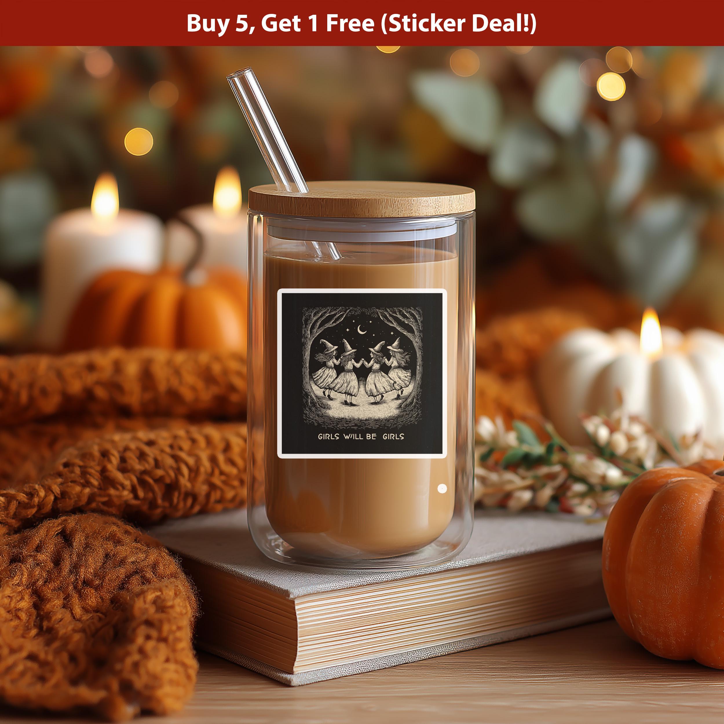 Girls Will Be Girls Sticker, Girls Will Be Girls Decal, Retro Sisterhood Magic Vinyl