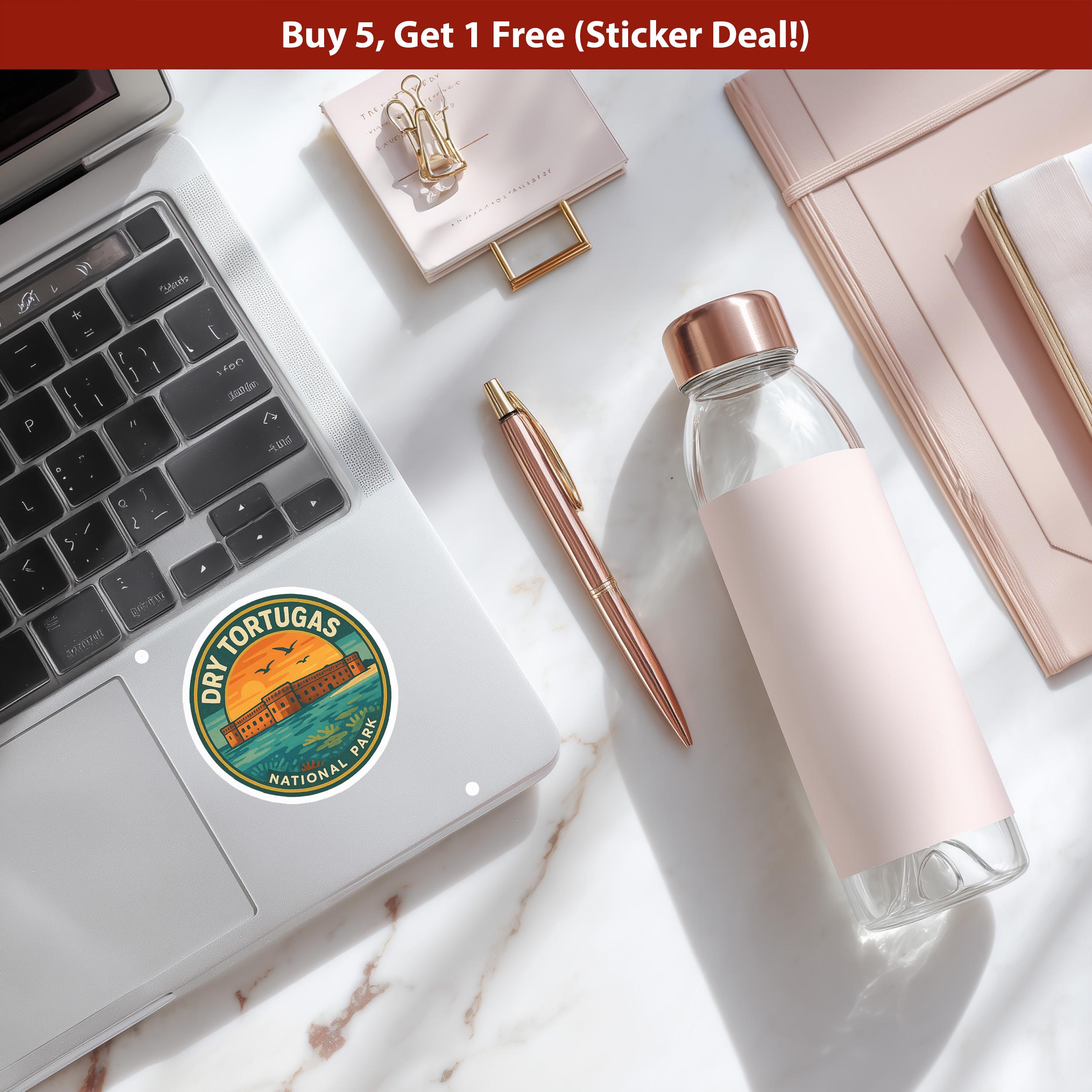 Dry Tortugas National Park Sticker, Retro Vinyl Waterproof Decal, Vintage USA Travel Collection