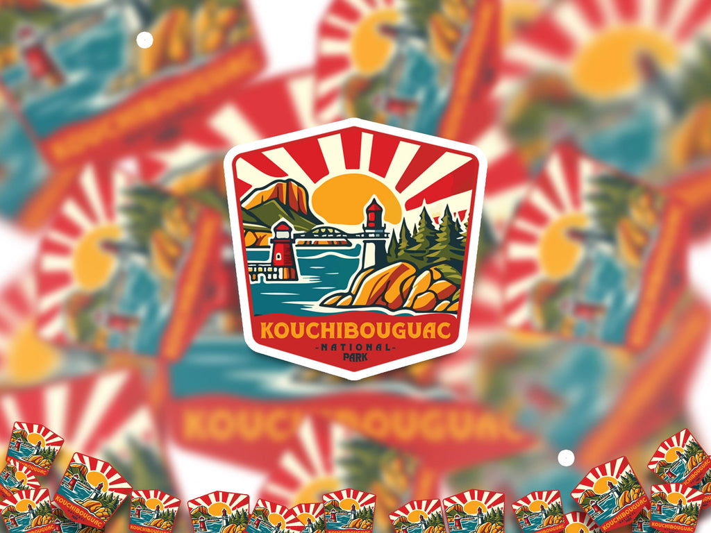 Kouchibouguac National Park Sticker, Vinyl Canada New Brunswick, Retro Water Bottle Decal Hiking