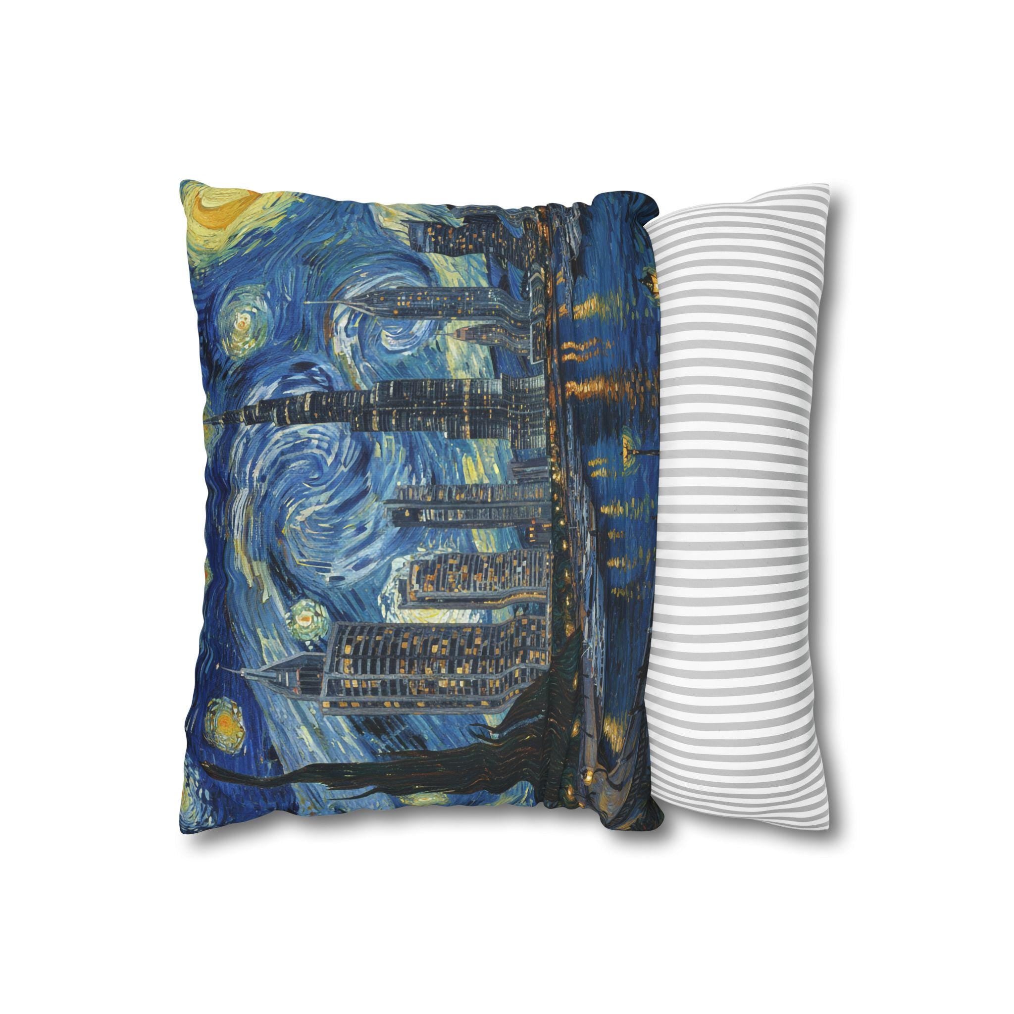 Dubai UAE Pillowcase Starry Night, Van Gogh Throw Pillow Canvas Home Decor Gift