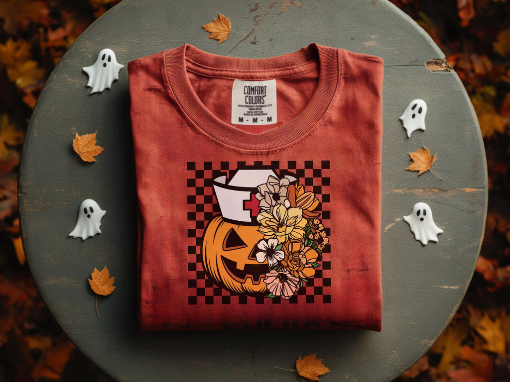 Halloween Nurse Sweatshirt, Pumpkin Ghost RN Shirt, Cute Spooky Nurse Top, Fall Nurse Outfit, Gift for Nurse, Halloween RN Apparel