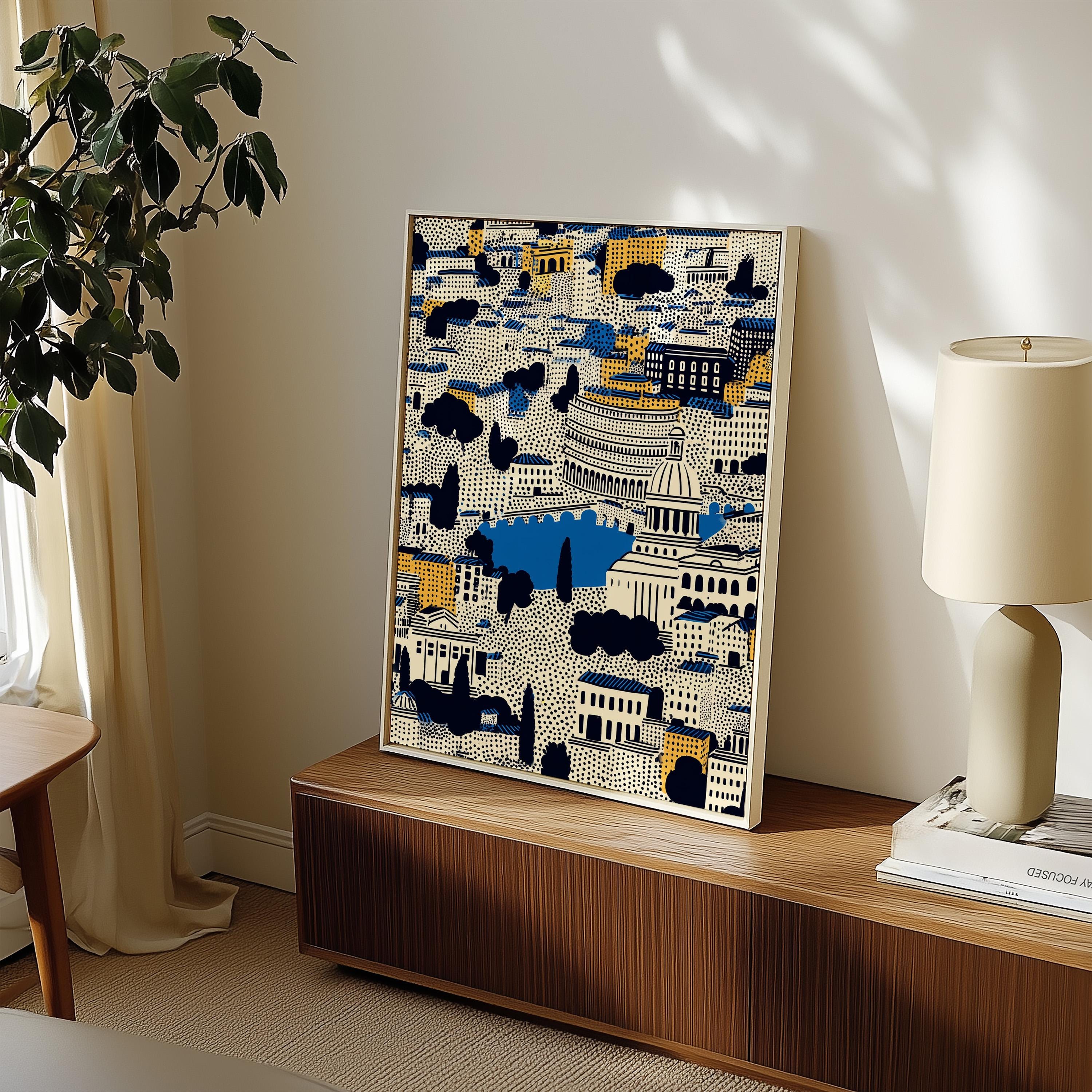 Rome Italy Wall Art Print, Pop Art Modern Poster Travel gift