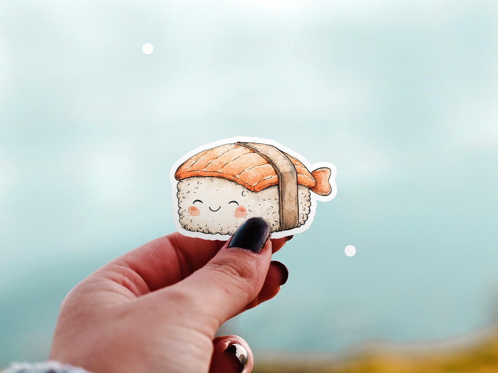 Kawaii Sushi Vinyl Decals: Waterproof Laptop Stickers