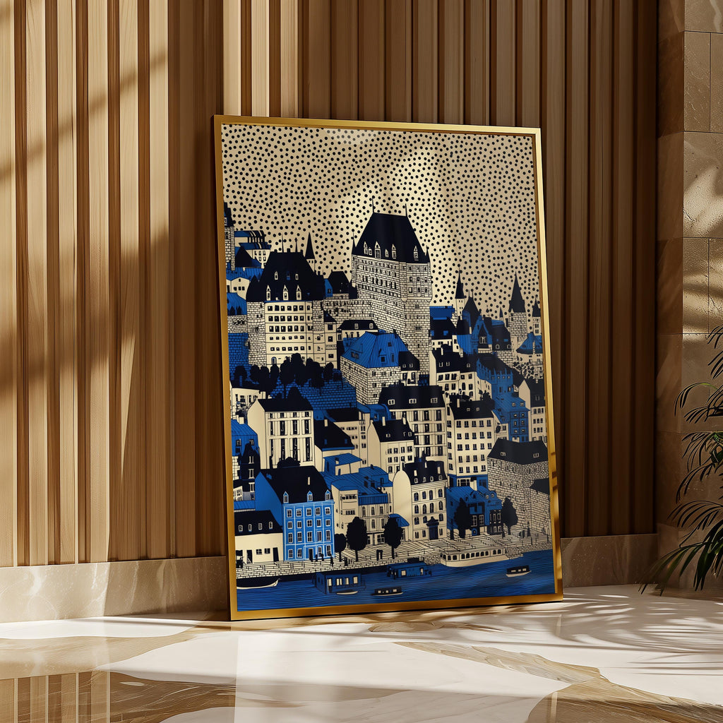 Quebec Wall Art Print, Pop Art Modern Large Size Poster Travel Gift Canvas Canada