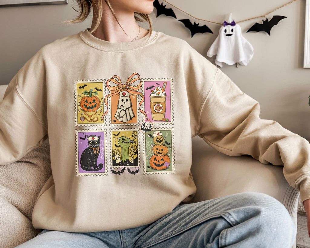Halloween Nurse Sweatshirt: Spooky Season ER Crew Shirt