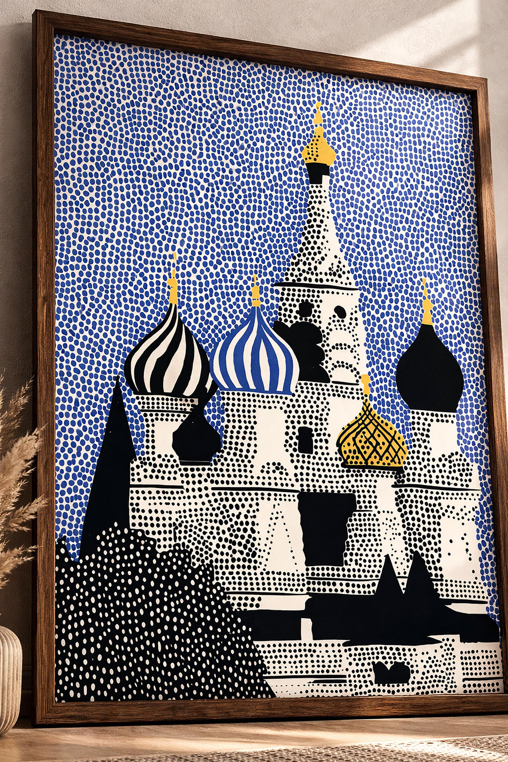 Moscow Wall Art Print, Pop Art St Basil's Cathedral Modern Poster Travel gift Decor