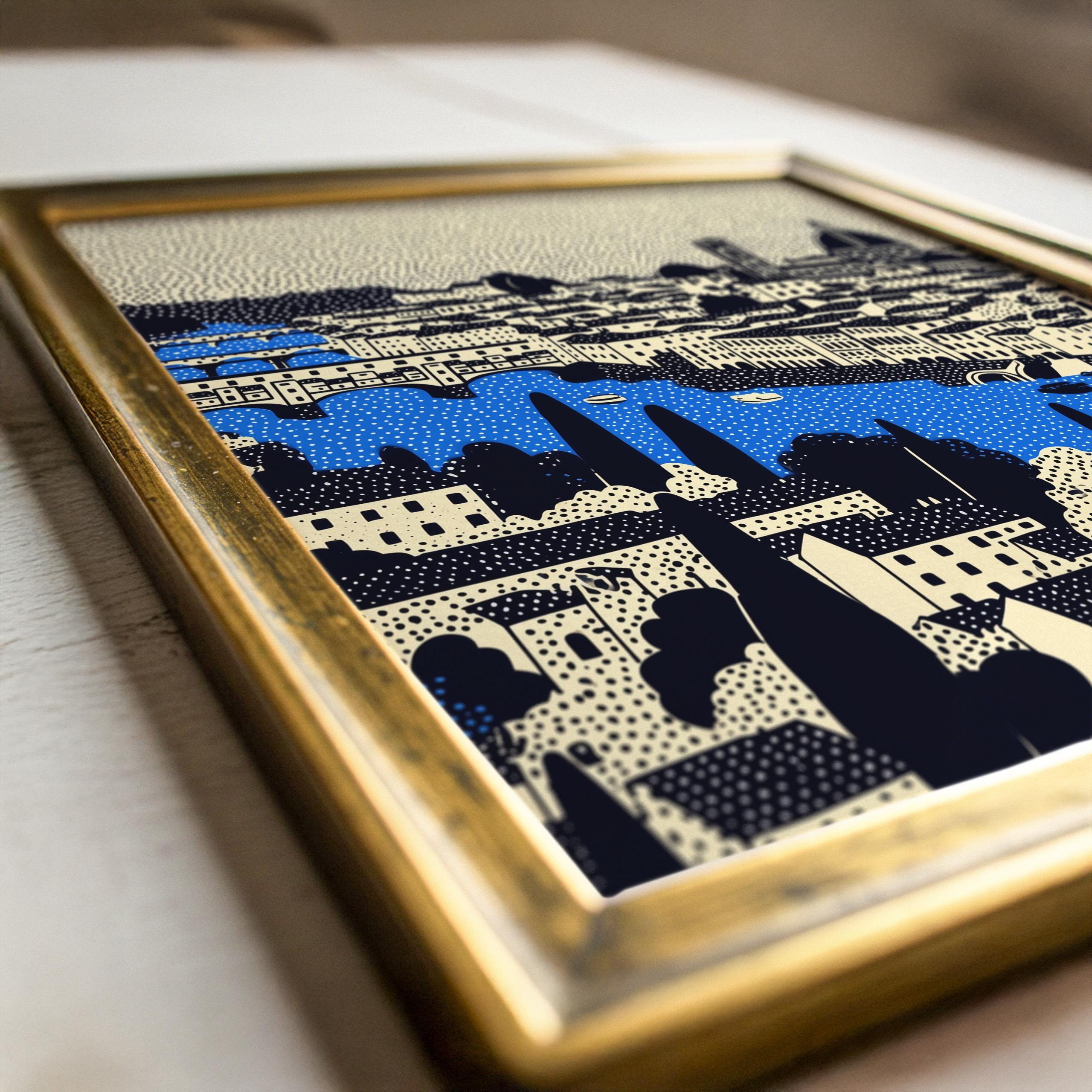 Florence Italy Wall Art Print, Pop Art Modern Poster Travel gif