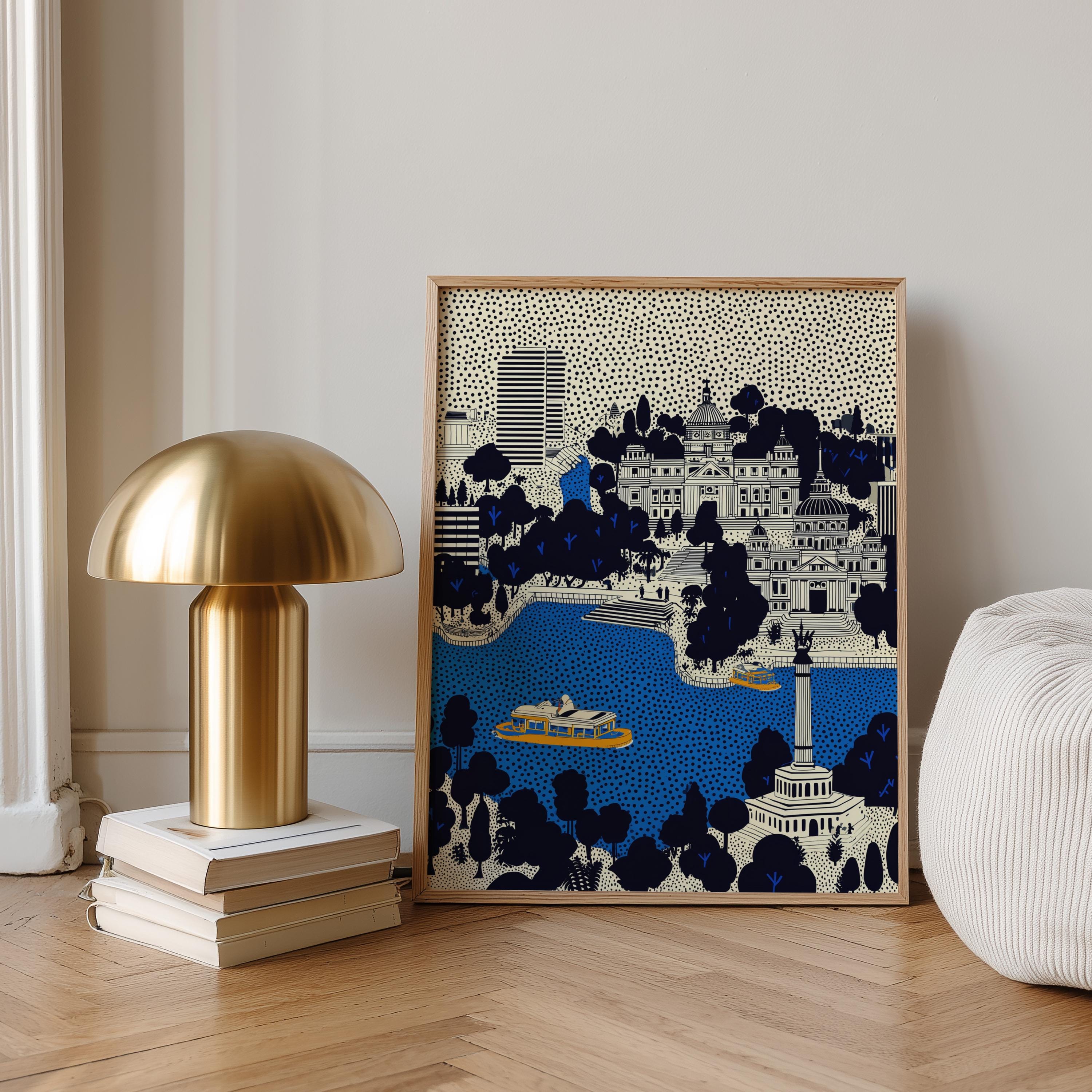 Mexico City Mexico Wall Art Print, Pop Art Modern Large Size Poster Mexican Travel Gift Canvas