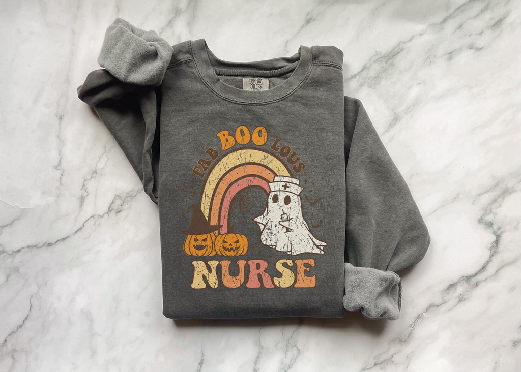 Faboolous Nurse Halloween Tee, Cute Ghost Sweatshirt, Medical crew Shirt, Funny Fall Spooky Season Gift for Nurse or Healthcare Worker