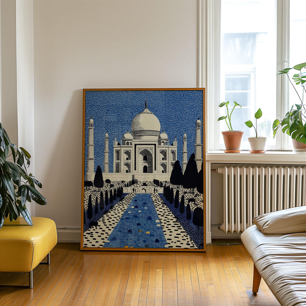 Taj Mahal Print, Pop Art Modern Wall Art Poster India Travel gift