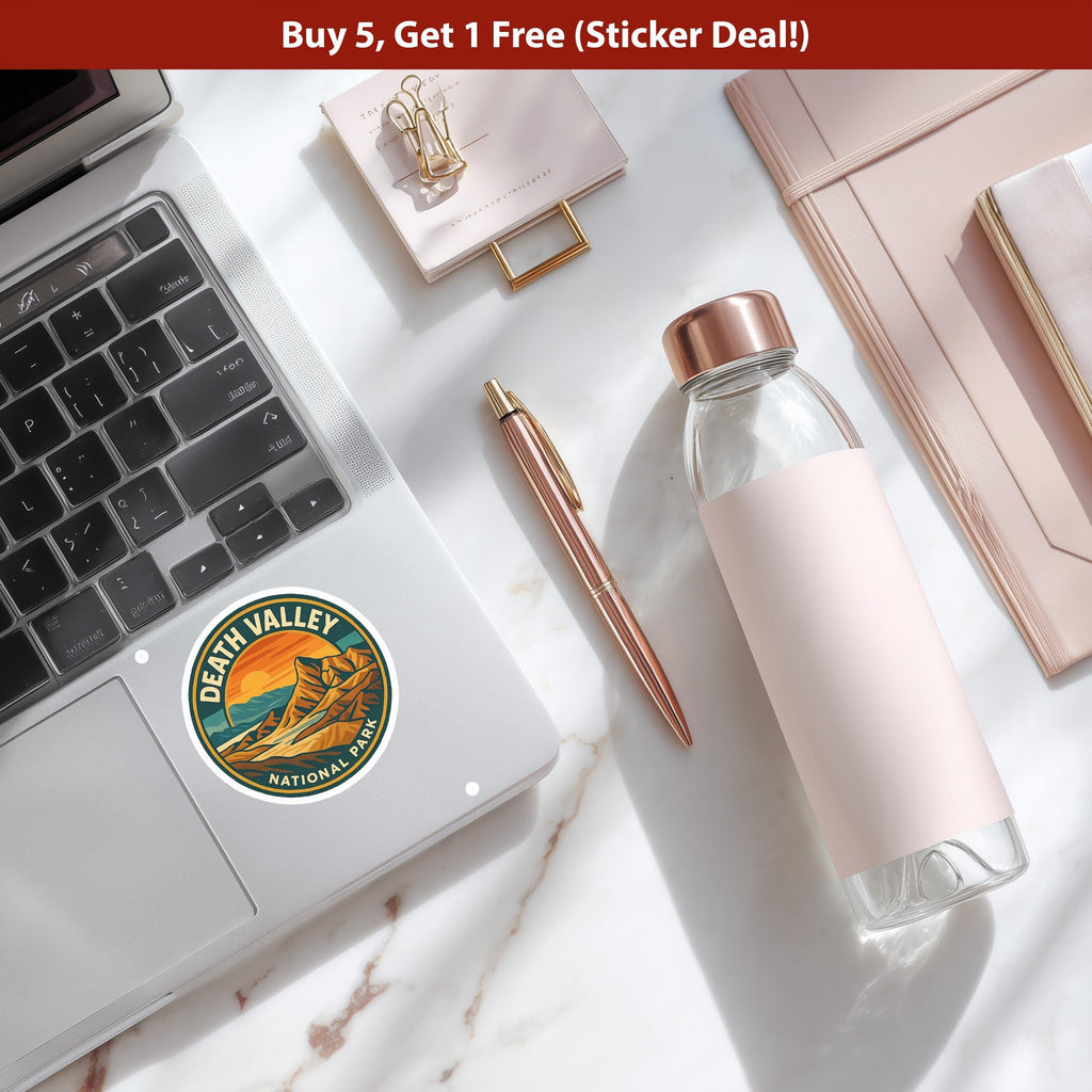 Death Valley National Park Sticker, Retro Vinyl Waterproof Decal, Vintage USA Travel Collection