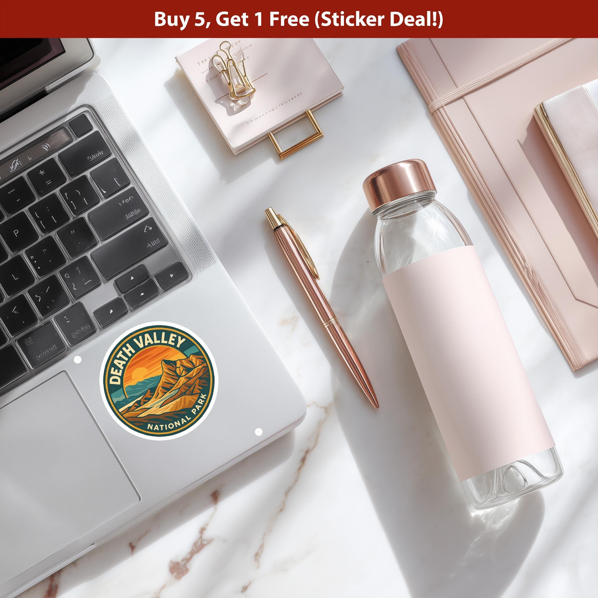 Death Valley National Park Sticker, Retro Vinyl Waterproof Decal, Vintage USA Travel Collection