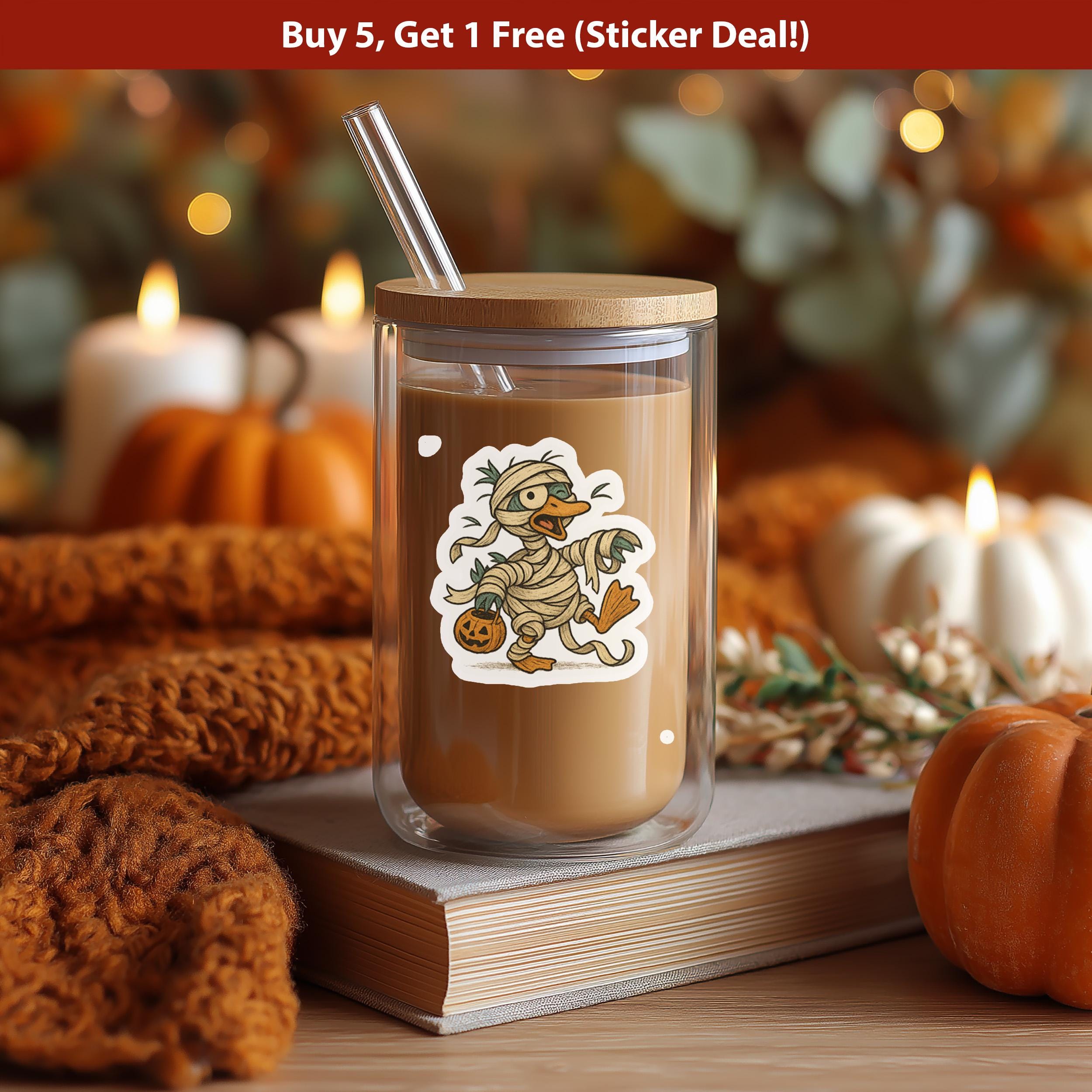 Zombie Goose Sticker, Spooky Halloween Waterproof Decal for tumbler, kindle