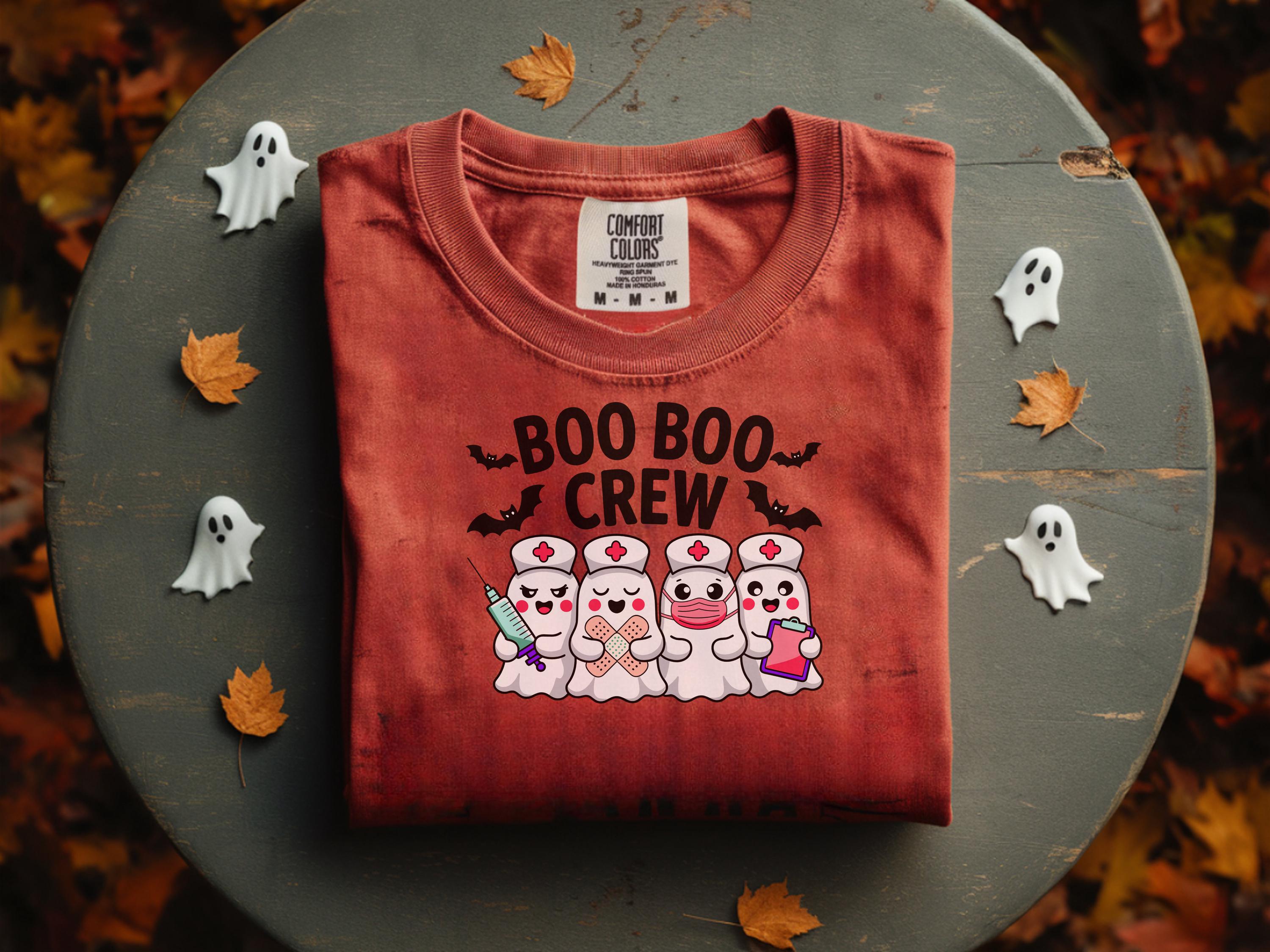 Spooky Halloween Boo Boo Crew Nurse shirt, Medical crew Cute Ghost sweatShirt, Funny Fall Spooky Season Gift for Nurse or Healthcare Worker
