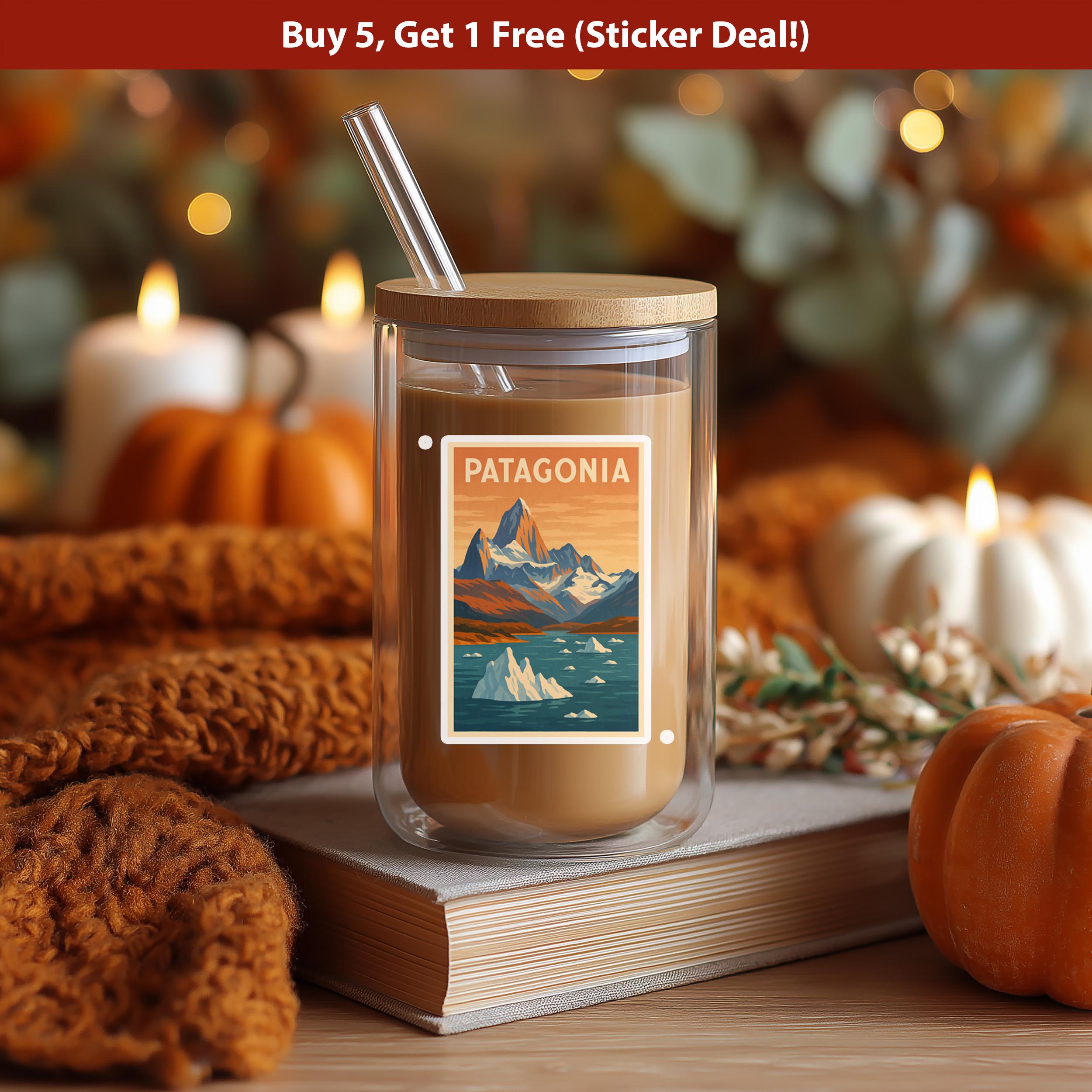 Patagonia Argentina Sticker, Vintage City Vinyl Decal, Retro Travel Lover Collection, Journal Scrapbook