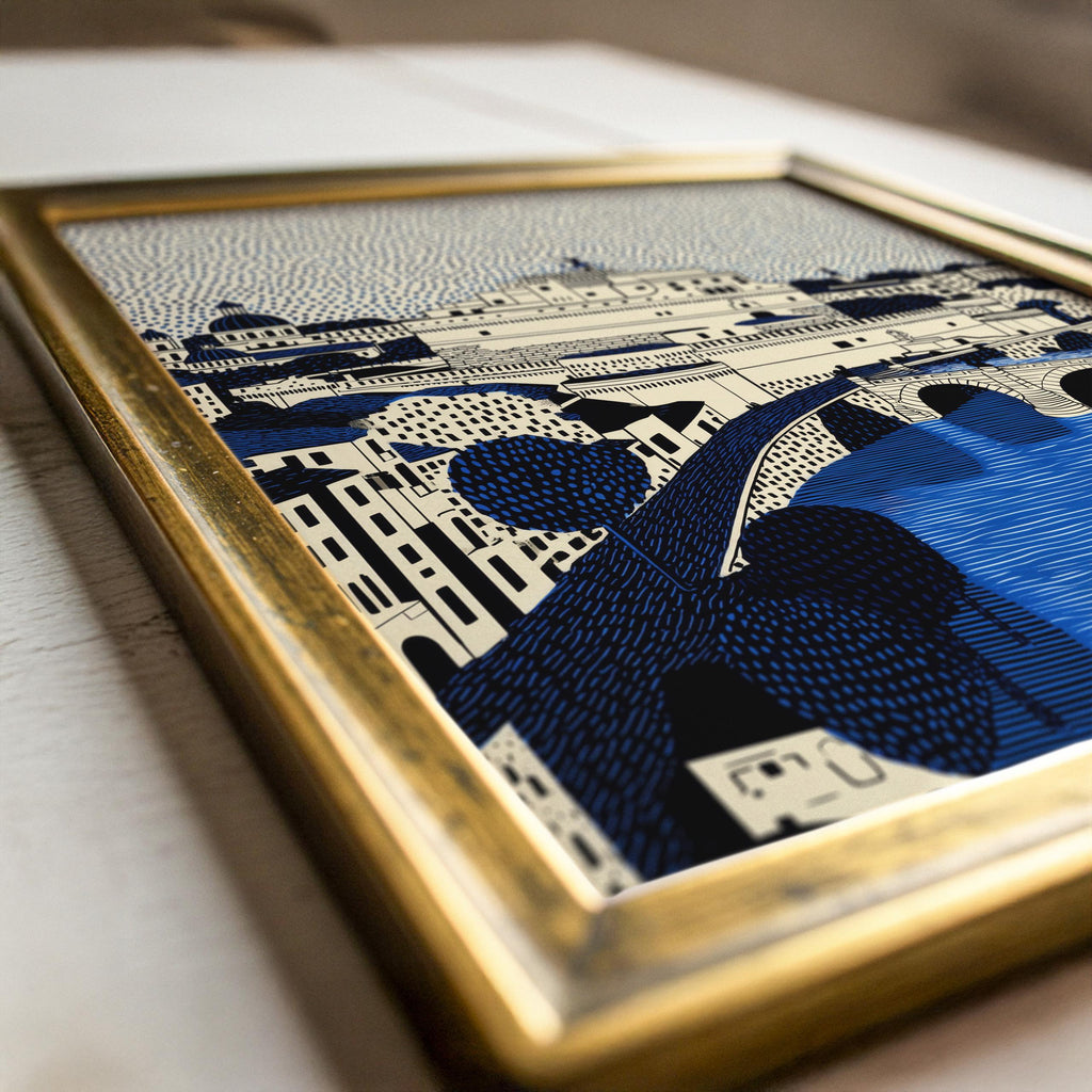 Castel Sant'Angelo Italy Wall Art Print, Pop Art Modern Poster Travel gift