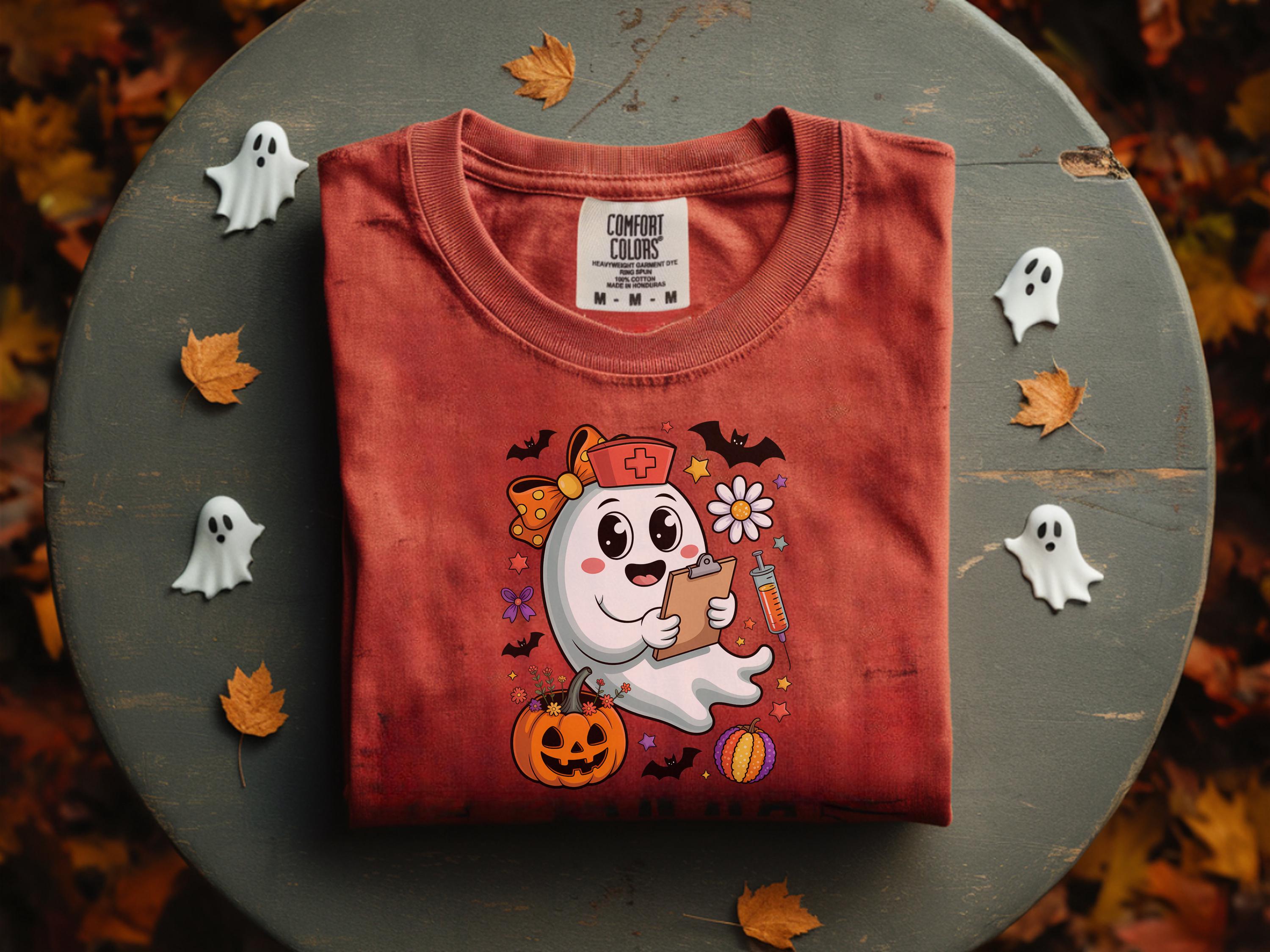 Cute Ghost Nurse Halloween Sweatshirt, Funny RN Top, Boo Boo Crew, Cute Halloween, Fall Nurse Apparel,  Gift for Nurse