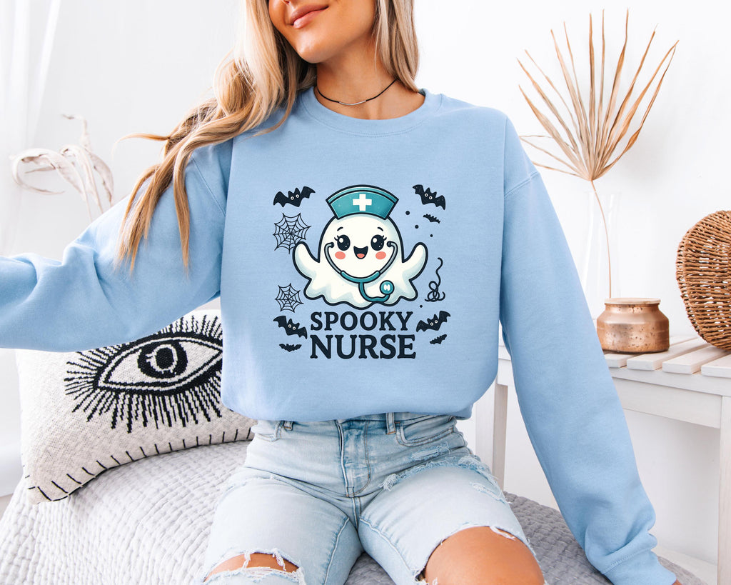 Spooky Nurse Halloween Sweatshirt, Halloween Gift For Nurse, Nurse , Nurse Hoodie, Nurse ER Crew , Nurse , Nurse Life