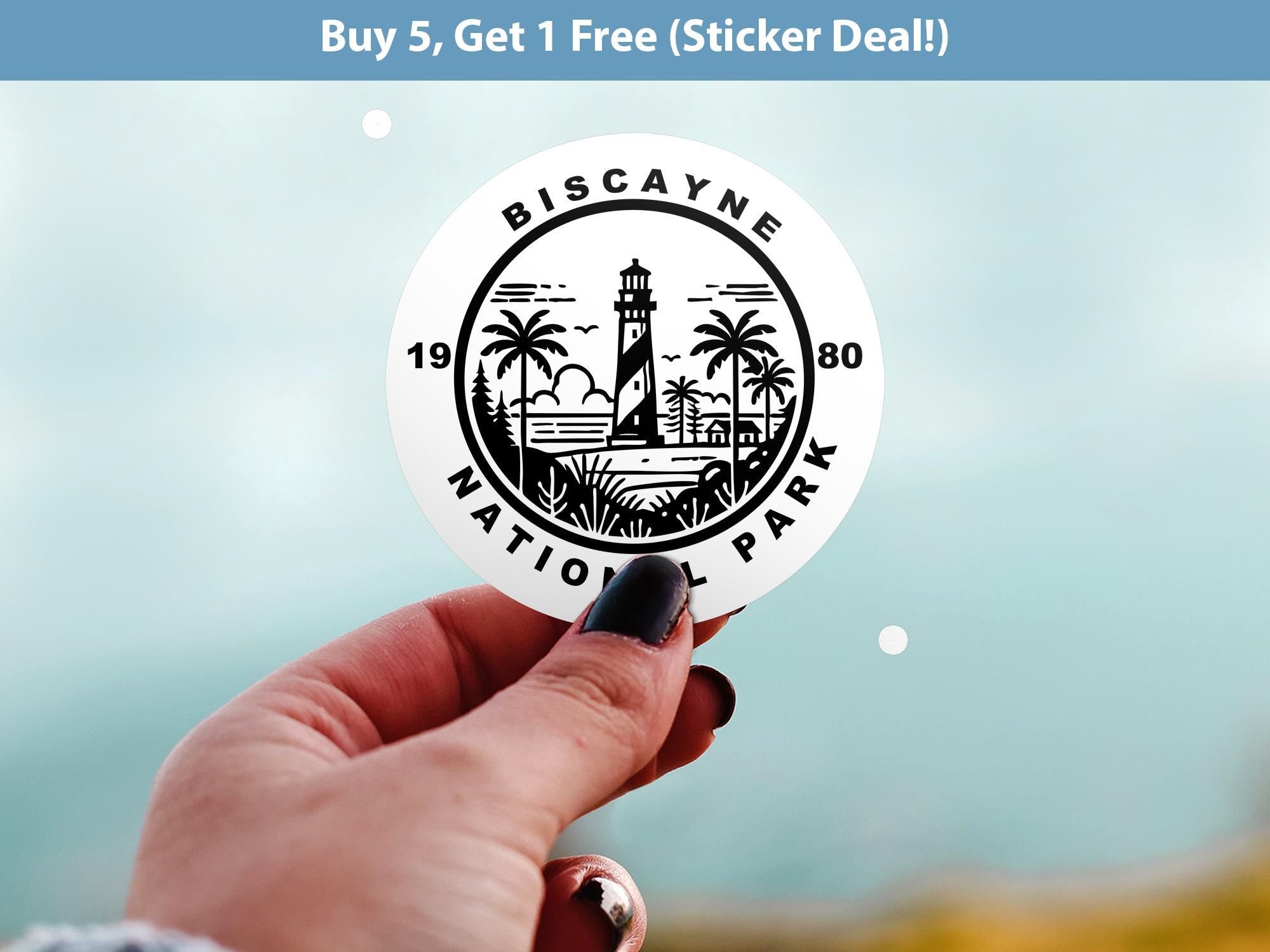 Biscayne National Park Sticker, Kiss-Cut Vinyl, Waterproof USA Decal Badge Collection